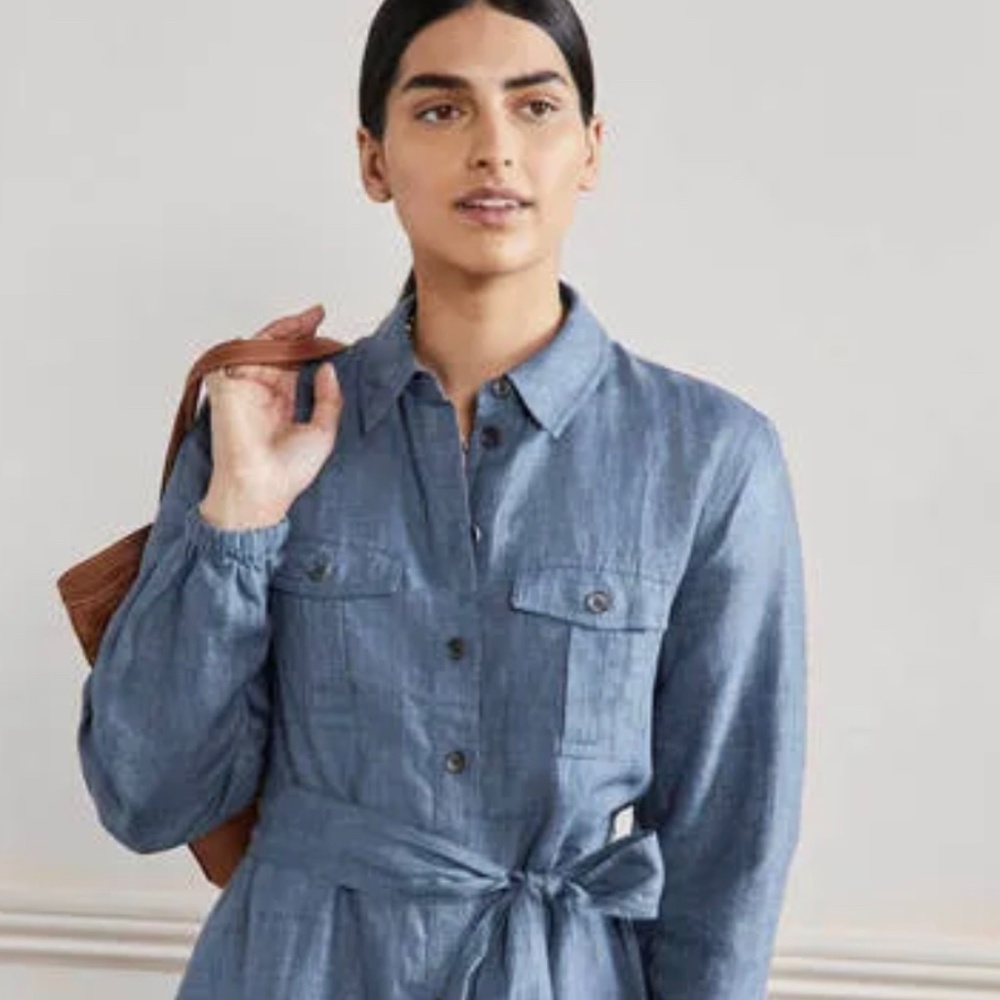 Boden Chambray Shirt Dress, 10R